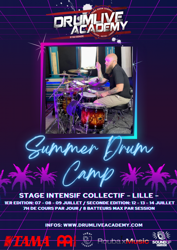 Summer Drum Camp 2023 stage intensif de batterie été 2023